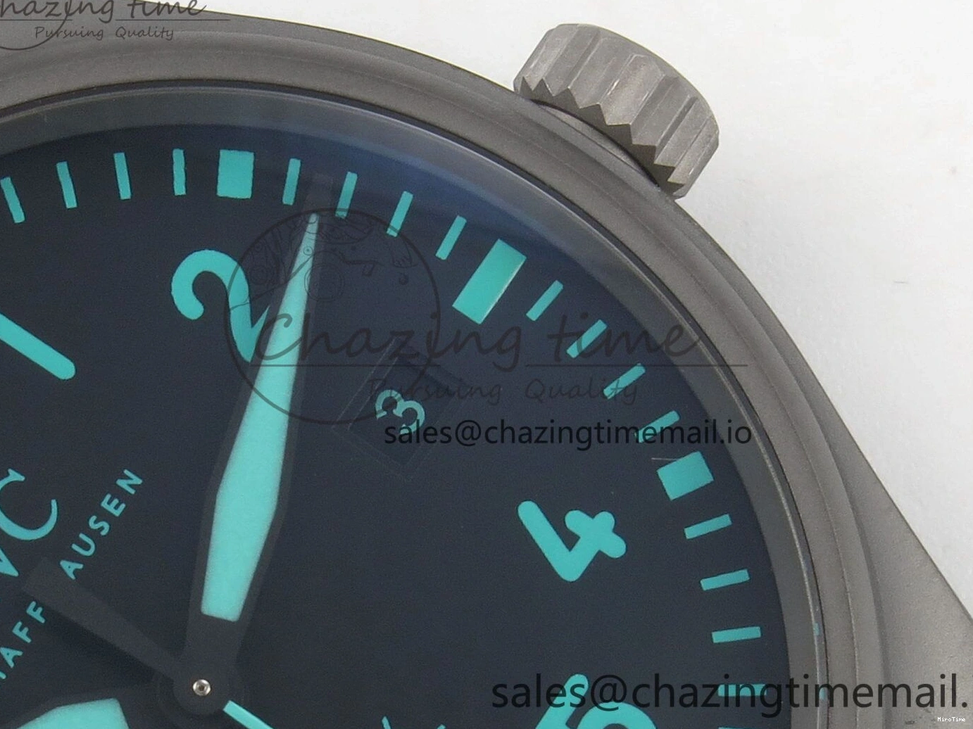 MIROTIME 1227 Pilot Mark XX BLSF 1:1 Best Edition Black Blue Dial on Blue Rubber Strap MIYOTA Sleek 6989